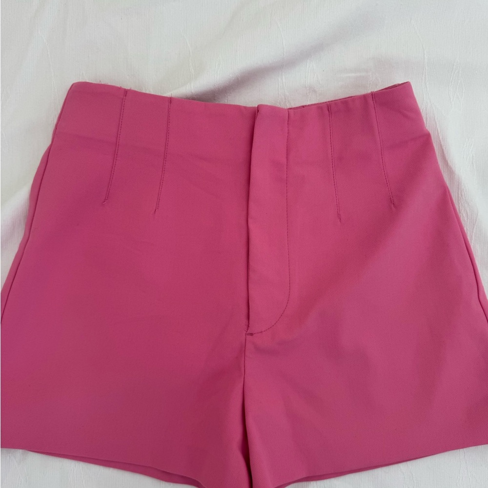 Zara High-Waist Hot Pink Women's Shorts